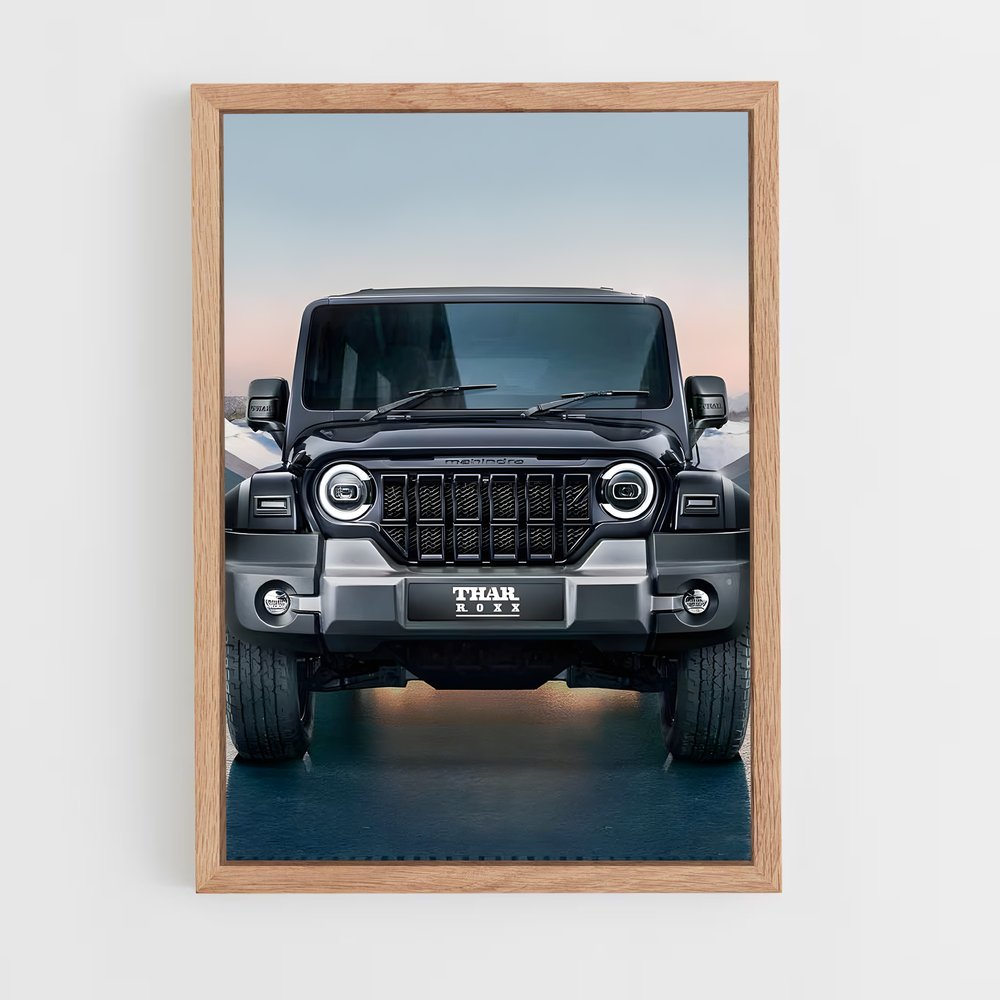 Poster Jeep Gladiateur Noir – affiche Mahindra (vue 4)
